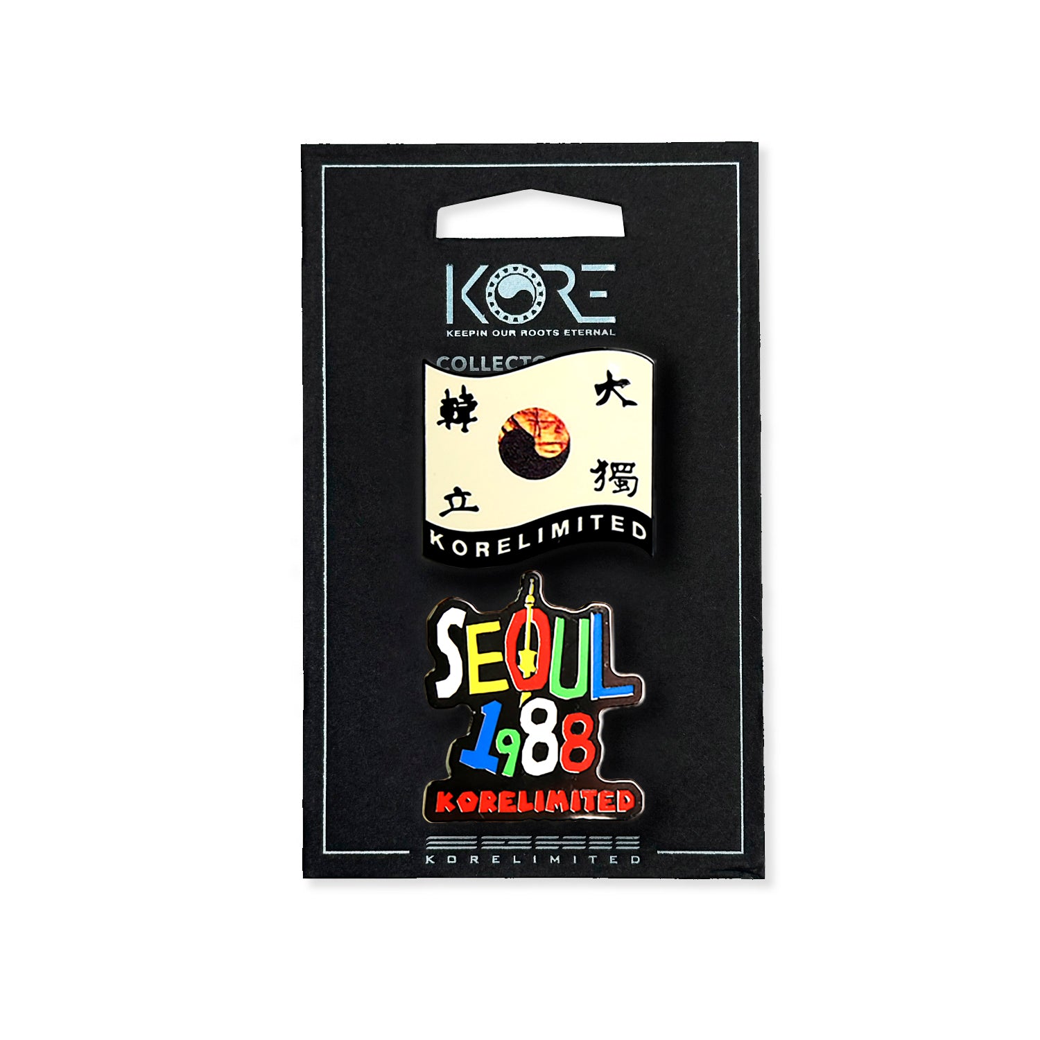 KOREA FLAG 1909-1988 DOUBLE PIN | Shop Korean streetwear – KORELIMITED