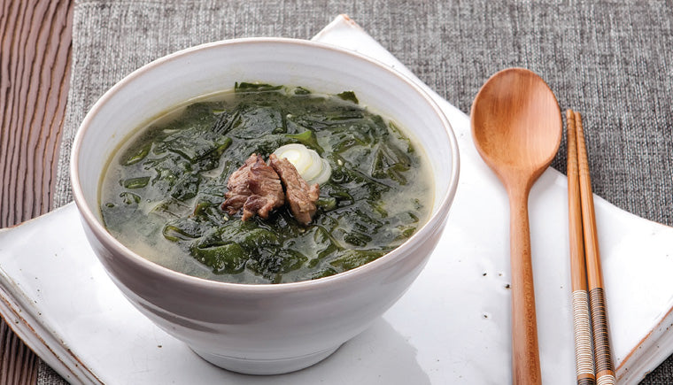 Image of 미역국, miyeokguk, also known as Korean Birthday Soup.