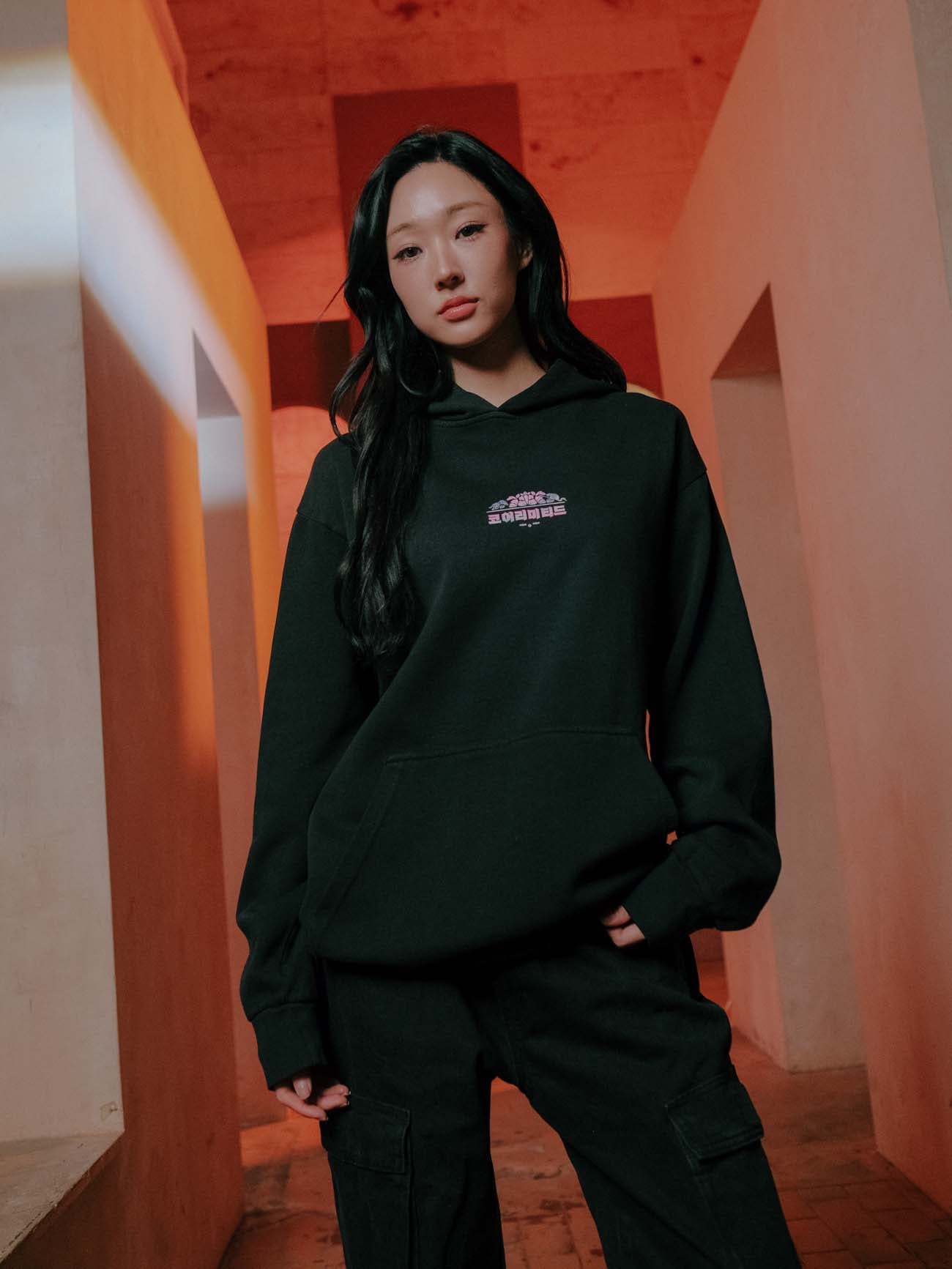 KORELIMITED PEARL HOODIE (WASHED BLACK)