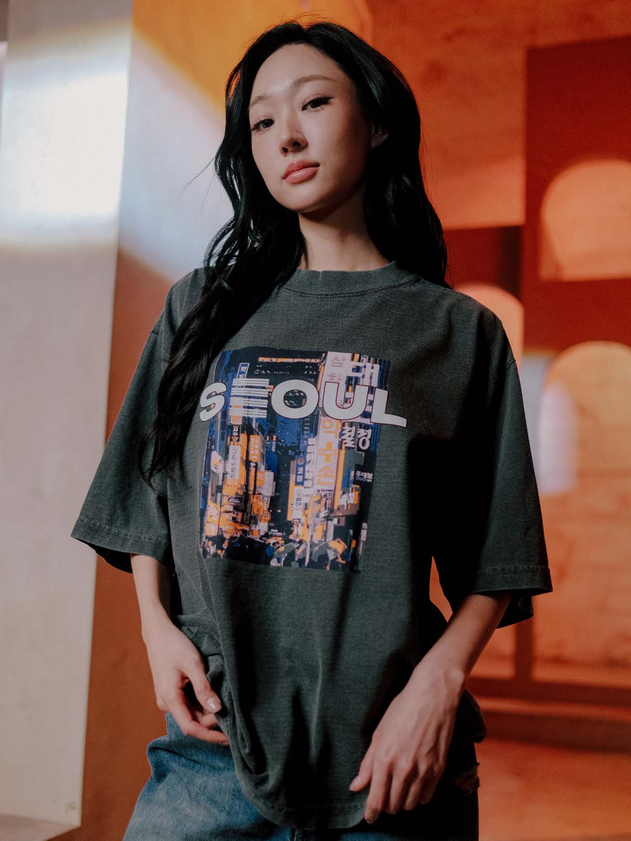 SEOUL BNG DROP SHOULDER TEE (SHADOW) – KORELIMITED
