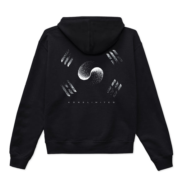 DAEHAN FLAG CROPPED ZIP HOODIE (BLACK) | Shop Korean Culture