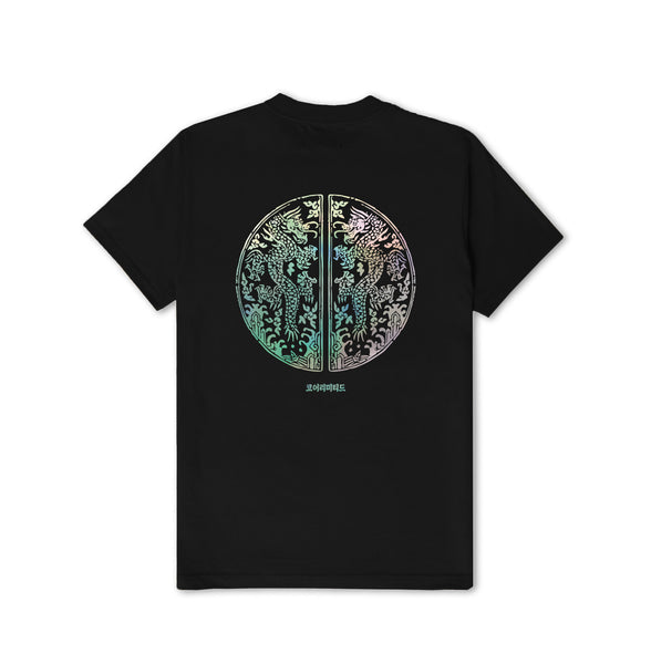 PEARL DOUBLE DRAGON TEE (BLACK) – KORELIMITED