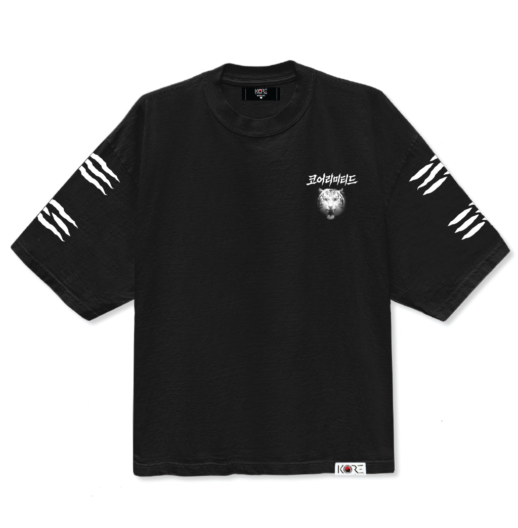 KORE TIGER CLAW DROP SHOULDER TEE (BLACK) – KORELIMITED
