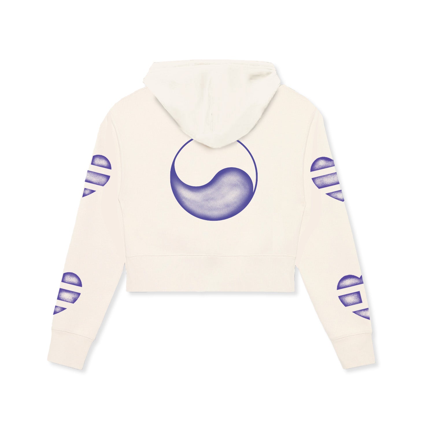 PURPLE HEART FLAG CROPPED ZIP HOODIE (BONE) – KORELIMITED